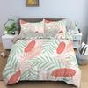 Green Leaves Bedding Set Girls Boys Kids King Twin Full Size Duvet Cover Set Pillowcase Cartoon Style Polyester Comforter Sets