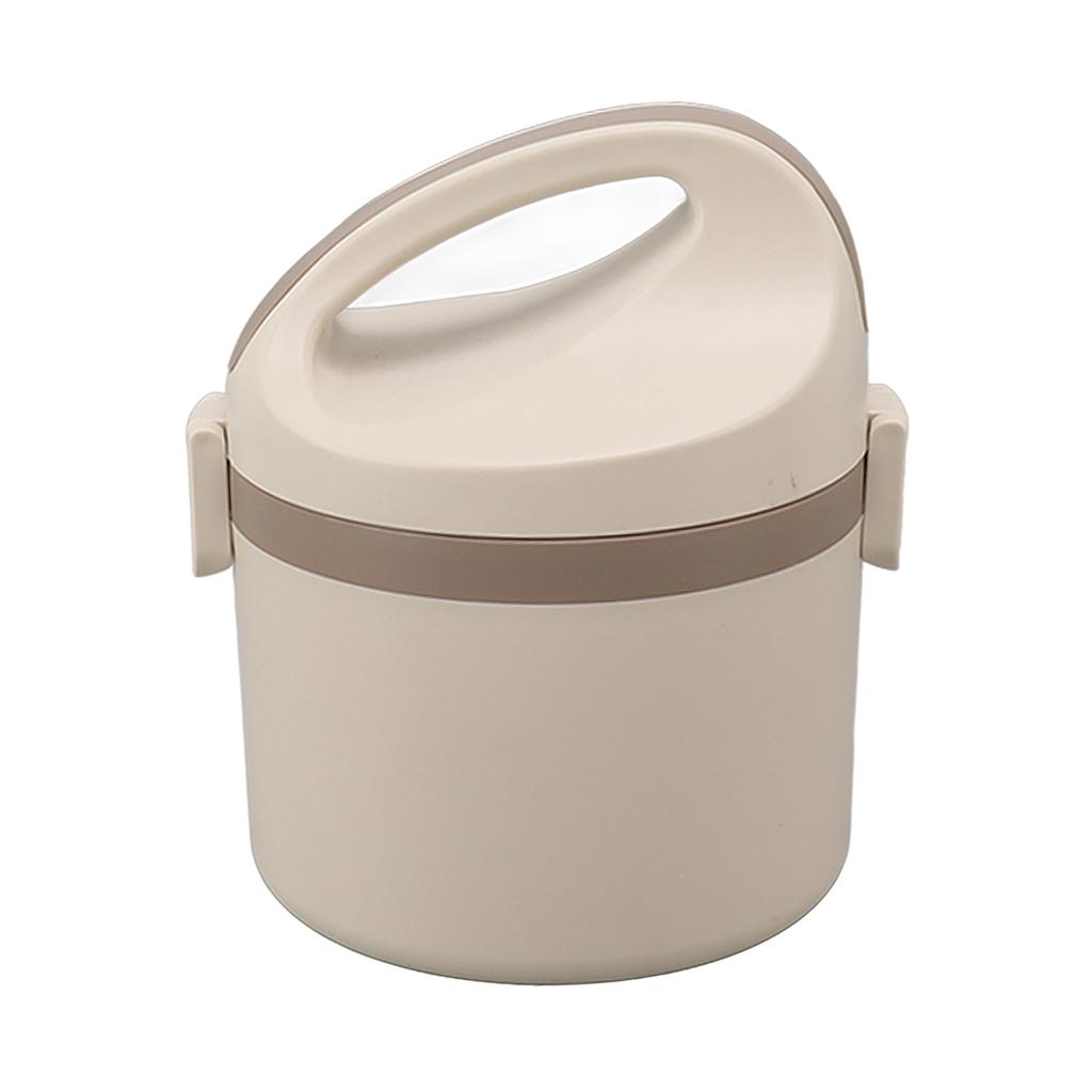 Bento Lunch Box Stainless Steel Insulated Portable Lunch Container Box for School Office Travel Beige