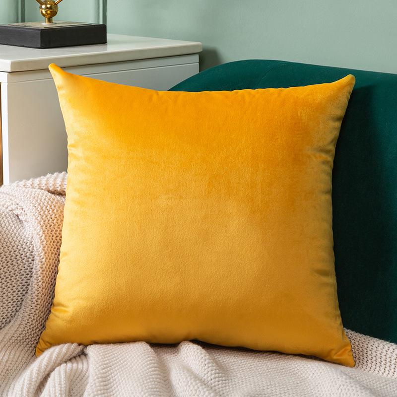 Solid Color Velvet Pillow Sofa Cushion Cover Office Bedside Plush Cushion Cover Dutch Velvet Pillow Cover