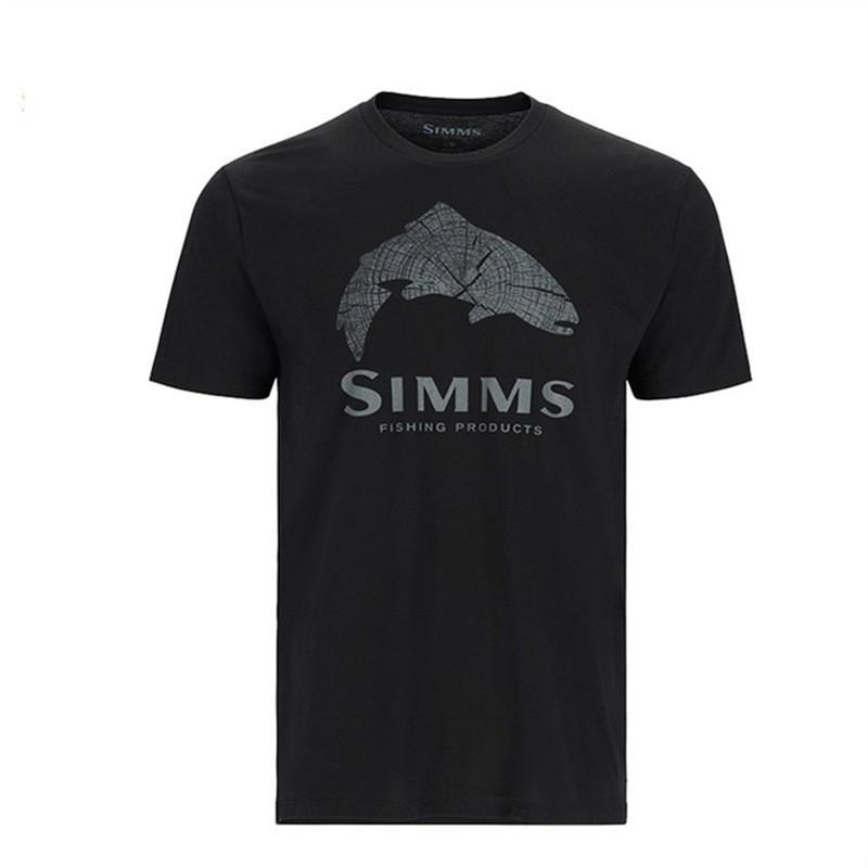 SIMMS Fishing Clothes Camo Sunblock Outdoor Luya Short-sleeved Sweatshirt Breathable T-shirt Top