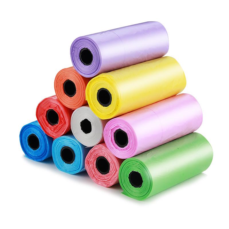 

30 Rolls Mixed Color Biodegradable Pet Poop Bags, Thick Leak-Proof Dog Waste Bags for Outdoor Cleaning 15 pieces/roll разноцветный