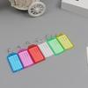 50Pcs Key Tags Bright Colors Plastic Waterproof Writable Hotel Key Organizer with Detachable Metal Rings Crack-resistant Key Labels Hotel Office Key