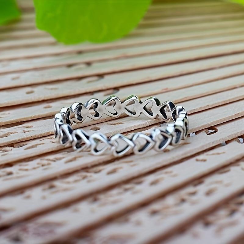 Heart Shaped Jewelry Hollow Thumb, for Women Men, Gift Jewelry Finger Jewelry Stainless Steel Ring,Suitable for Both Men And Women