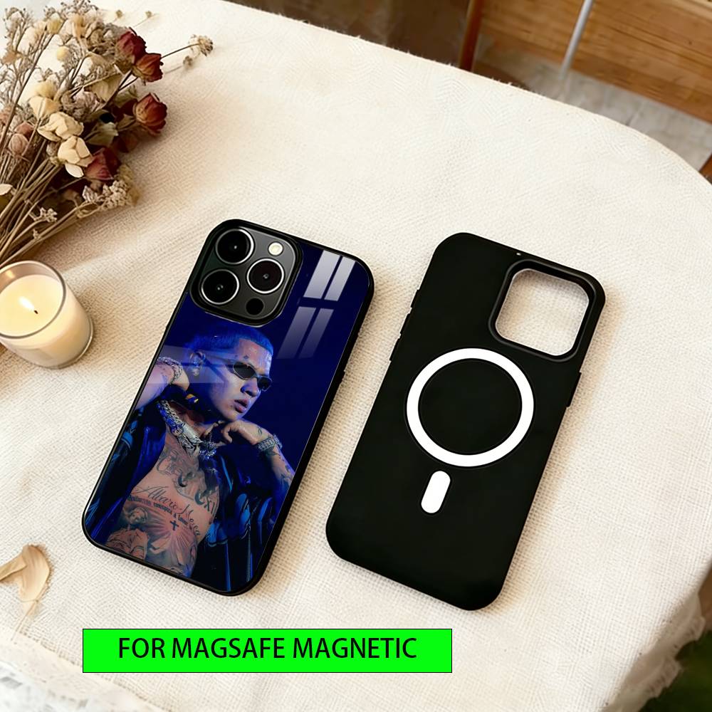 Singer Blessd Cantante Phone Case For iPhone17,16,15,14,13,12,11 Plus,Pro Magnetic For Magsafe Wireless Charging