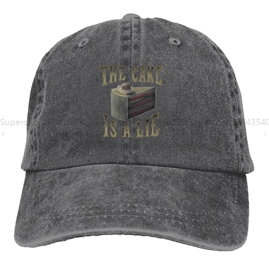 The Cake Is A Lie Baseball Cap Unisex Hats Wounisex Visor Protection Snapback Portal Game Caps