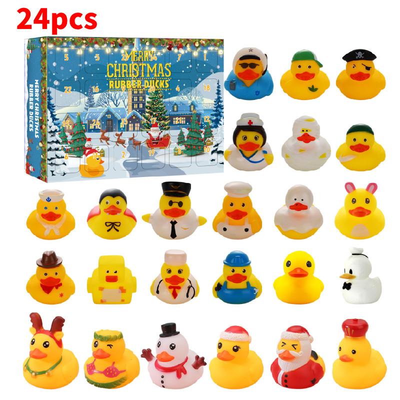 Delightful Festive Rubber Duck Blind Box For Kids Stress Relief Fun Advent Calendar Gift