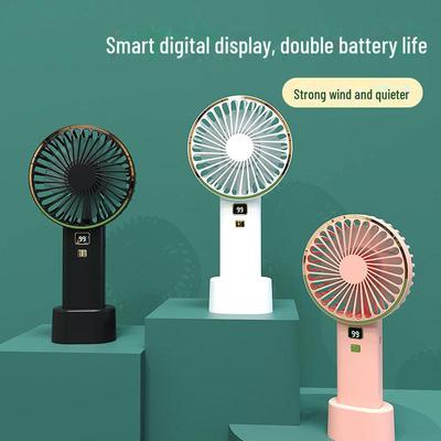 Tragbarer Mini-USB-Wiederaufladbarer Tischventilator mit Digitalanzeige