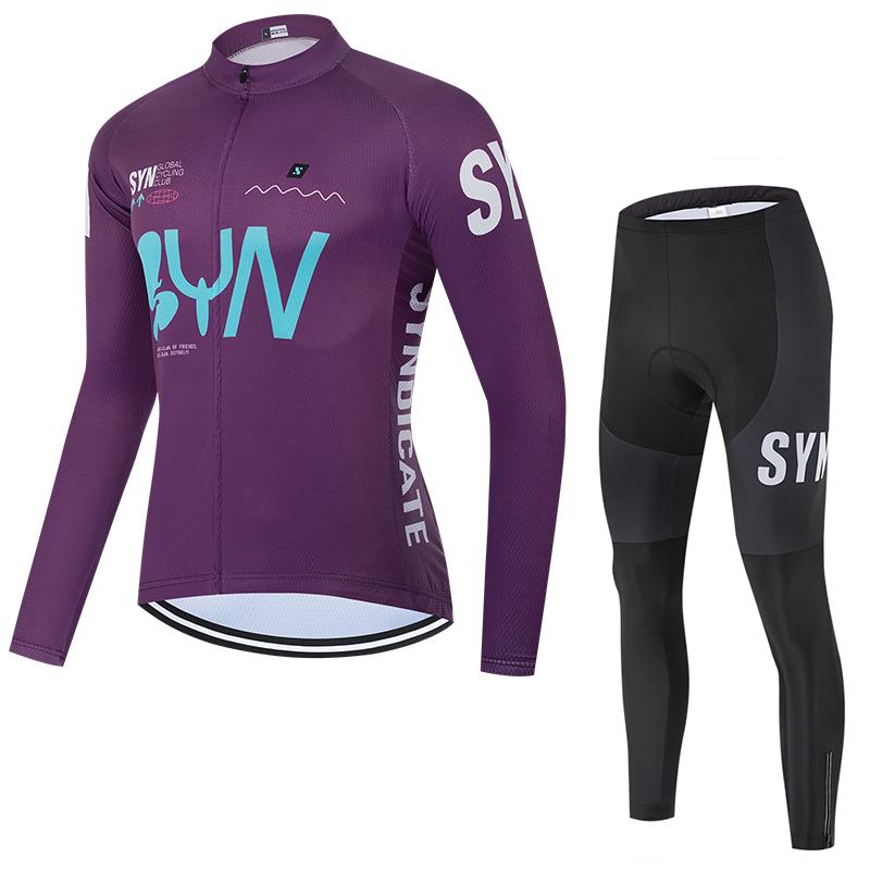 2025 Autumn Long Sleeved Jersey Cycling Suit Set Mountain Bike Breathable Cycling Suit Men's Road Bike Sportswear