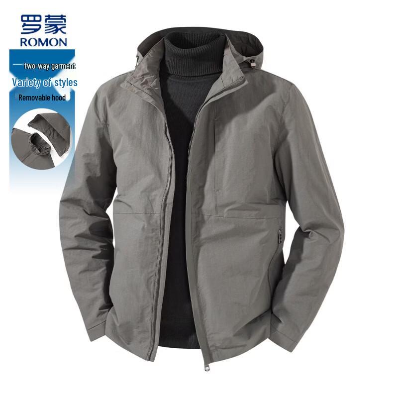 Romon Men s Windproof Detachable Hood Jacket 3XL