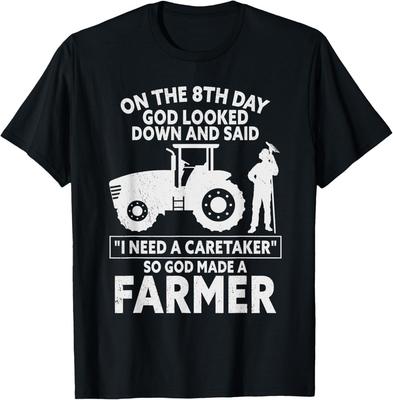 Vtipné Tak Bůh Stvořil Farmáře Zemědělství Dárek Unisex Tričko