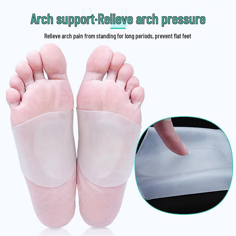 Flat Foot Insoles: Arch Support Sleeves & Silicone Pads for Men & Women