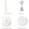 22PCS Red&Pink 3D Paper Flower Tissue Hanging Decoration Honeycomb Flower Paper  Wedding Festival