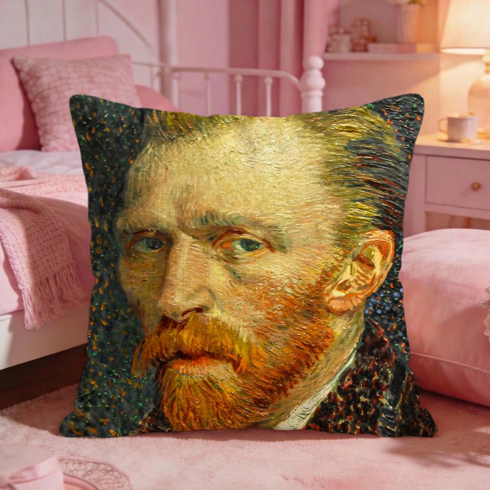 Vincent Van Gogh Art Paintings Cushion Cover Premium Comfort Reversible Pillow CoveTwo In One Design For Any Room  Car Interior