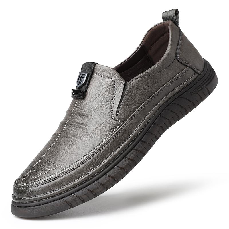 Leather Men Casual Shoes Slip On Fashion Luxury Brand New Mens Loafers Moccasins Breathable Black Driving Shoes for Men