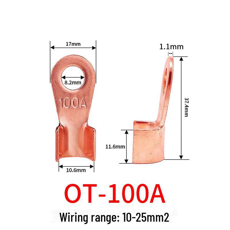 100A Copper Open Nose Battery Terminal Connector - National Standard
