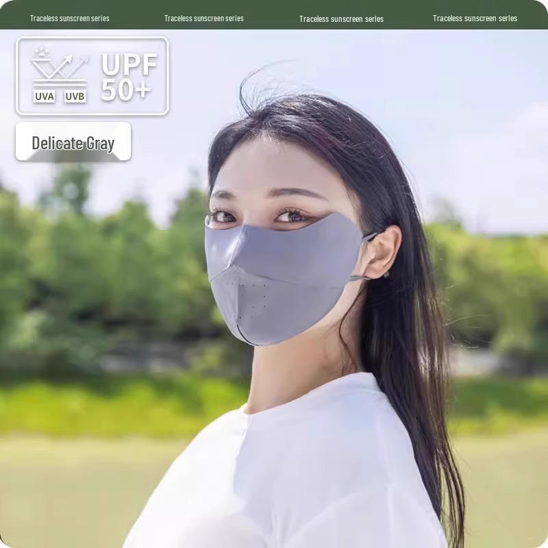 Women's Ice Silk UV Protection Face Mask - Breathable & Slimming Summer Sun Shield