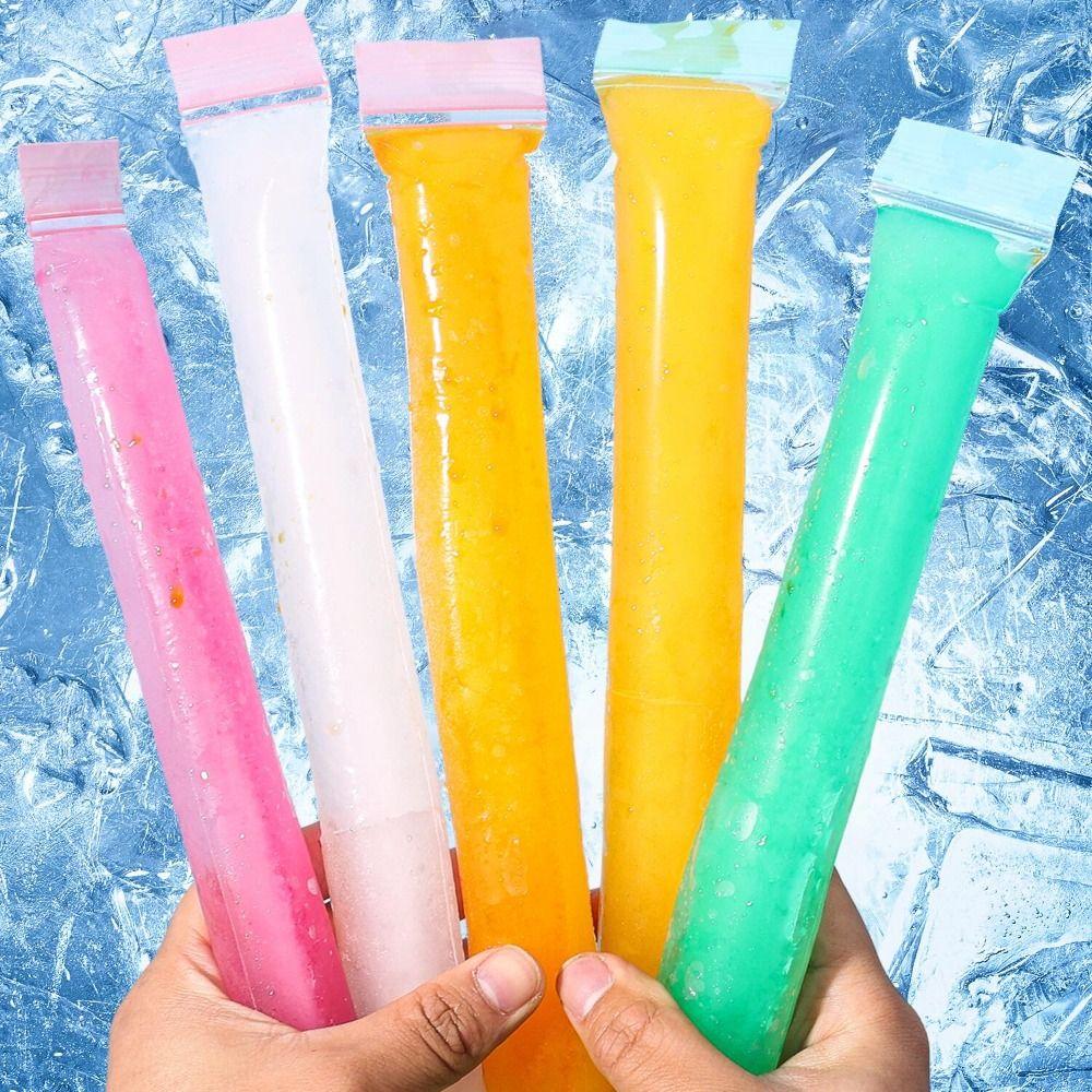 50/100Pcs Food Grade PE Material Disposable Popsicle Bags  Homemade Popsicle
