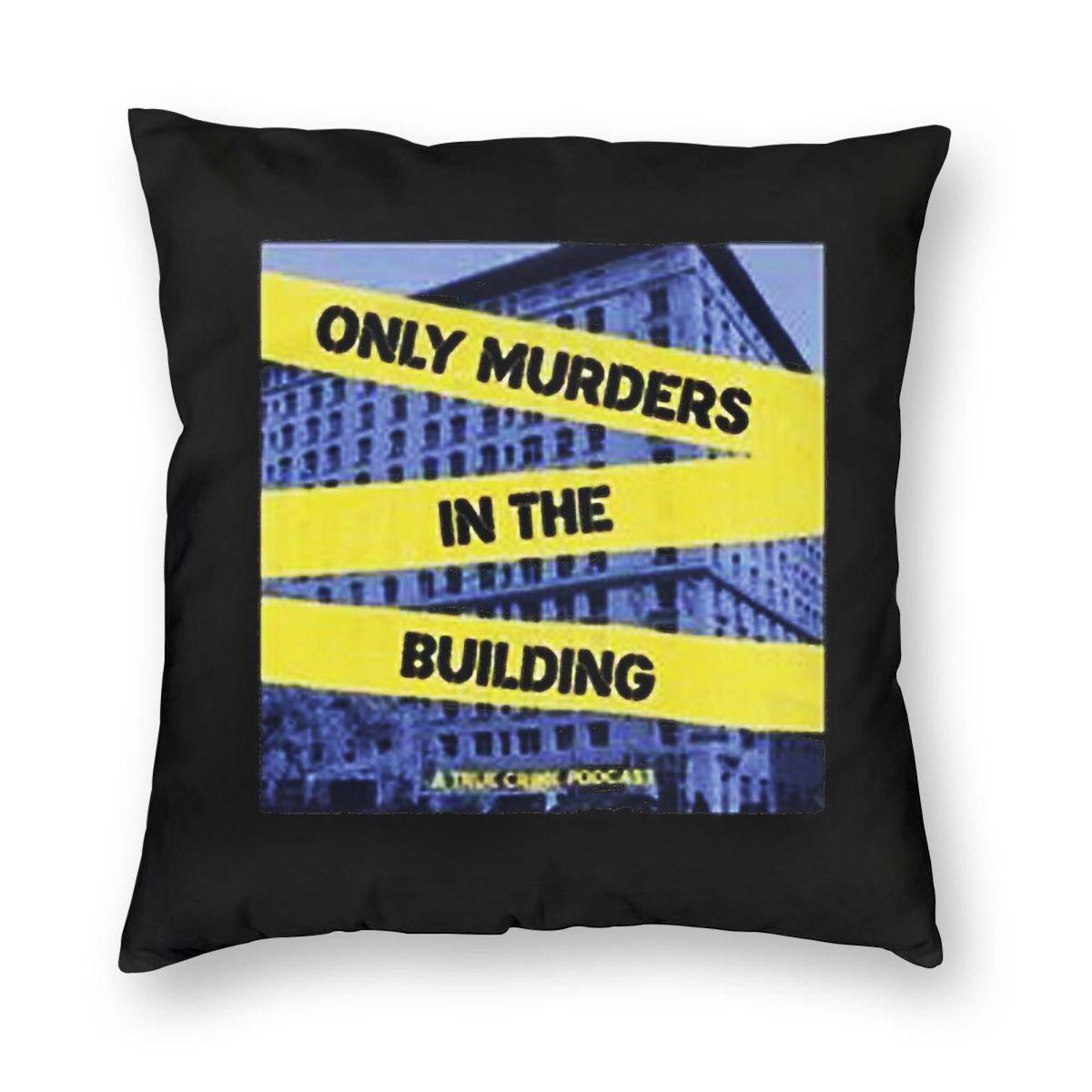 Only Murders In The Building Square Pillowcase Polyester Linen Velvet Printed Zip Decorative Home Cushion Cover 30x30cm