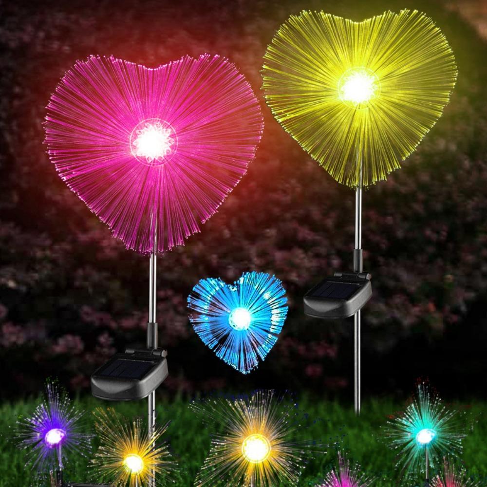 

Energy Saving Fiber Optic LED Lamp Solar Powered Landscape Lawn Lamp Garden Decoration Love