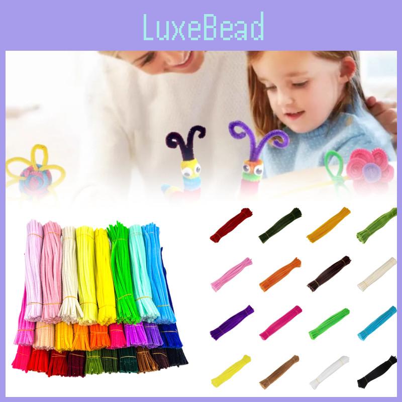 Pcs 100 Colorful Plush Root Twisting Rod Soft Felt Wire Strips Decorations Diy