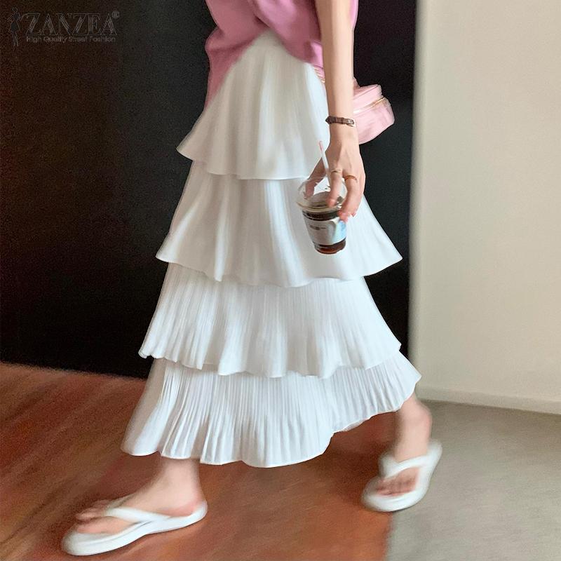 

ZANZEA Women Casual Elegant Multi-Layered Cake Skirt 5XL рожевий