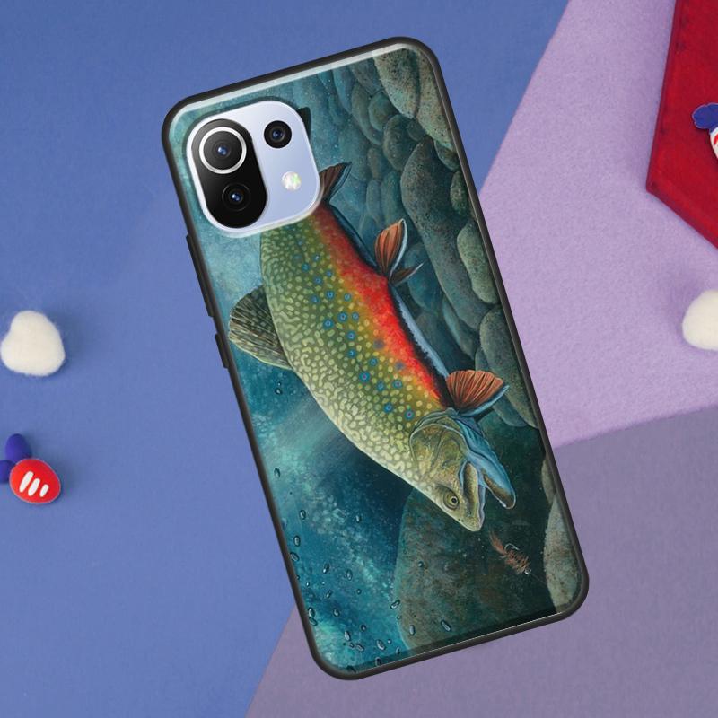Rainbow Trout Fishing Cover For Xiaomi 14 Ultra 13 11T 12T 13T 14T Pro POCO X6 X7 Pro X3 X5 F3 F5 F6 M6 Pro Case