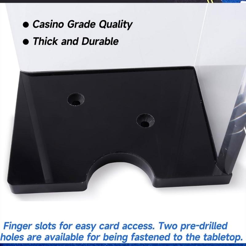 Clear Acrylic 8 Deck Poker Card Stand Playing Card Holder Game & Sports Expert Acrylic Discard Trays Easy To Use