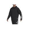 Adidas Striped Cuff Casual Pullover Hoodie Women Tops Black H67044