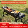 Portable Outdoor BBQ Grill for Skewers & Roast - Folding Camping Set with Charcoal