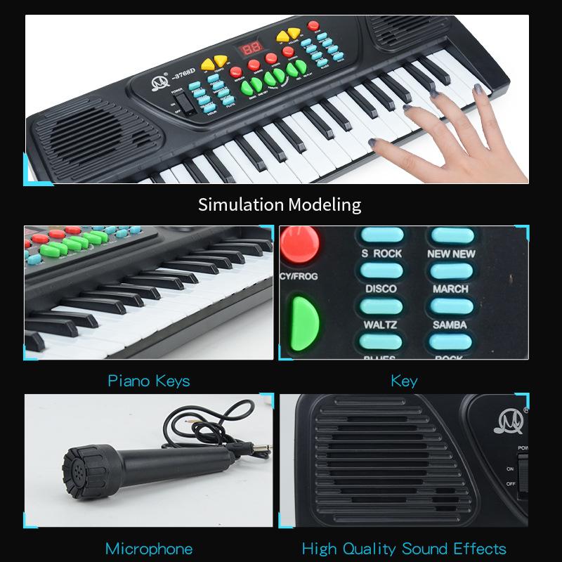 Multifunctional Electronic Organ With Usb Microphone, Simulated Early Education Enlightenment Music Piano, Children'S Toys