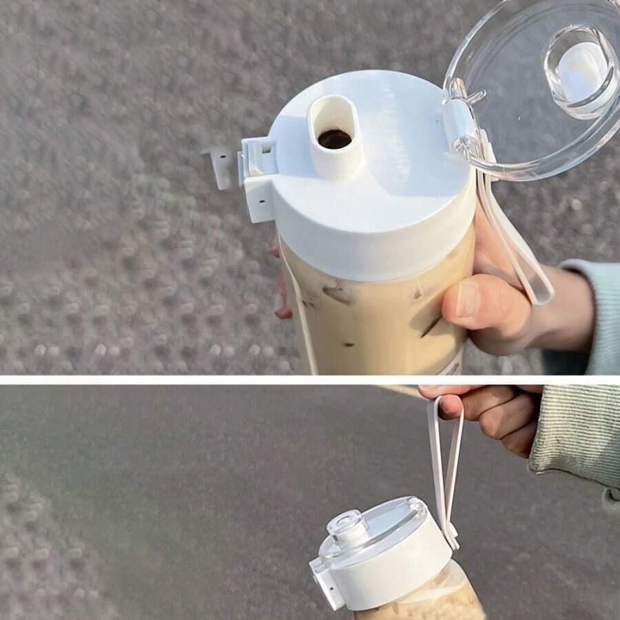 Muji Sports Fitness Large-Capacity Transparent Water Bottle for Outdoors, Travel & Office