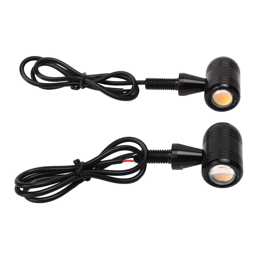 Front Rear Turn Signal Lights LED Indicators Amber Yellow DC 12V Universal for Scooter Sports Motorcycle Type 2