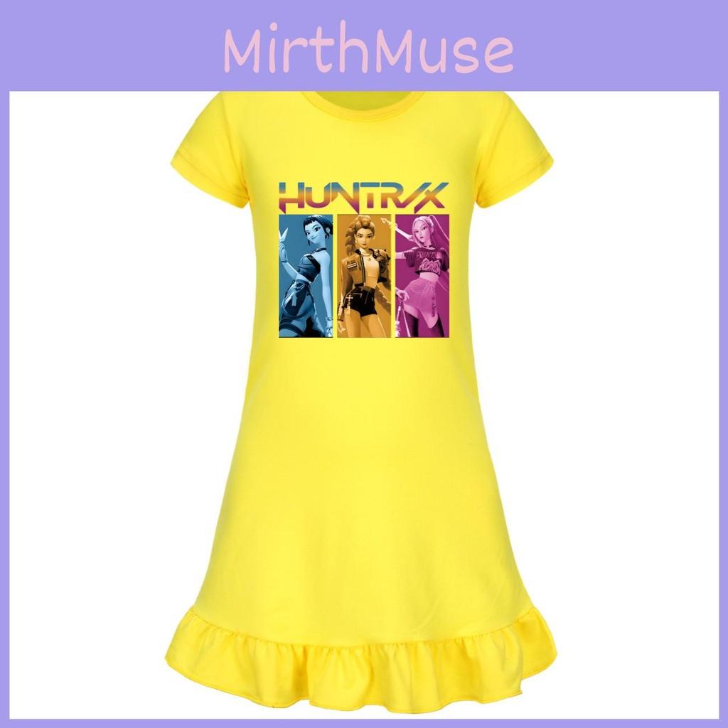 Hunters Demon Kpop Girl Sleep Dress With Ruffle Skirt For Kids Lounge Sleep And