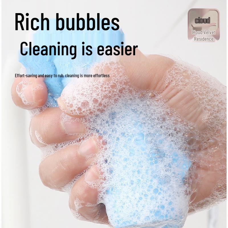 Wood Pulp Cotton Dishcloth & Sponge Set - Non-Marking, Absorbent, Durable for Kitchen Use