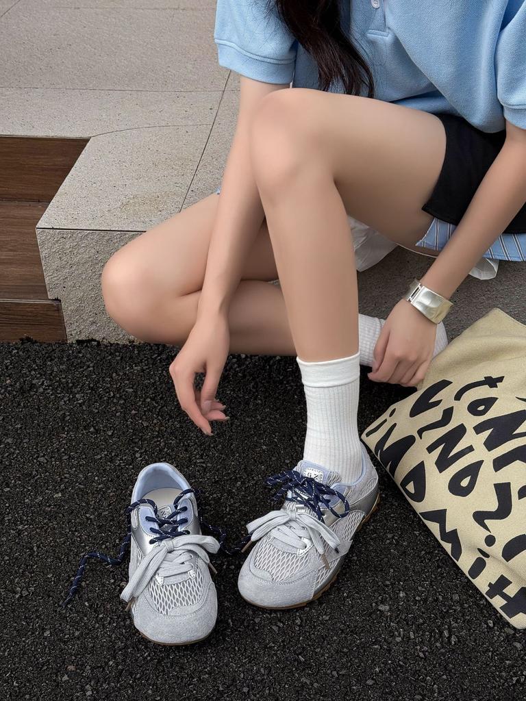 Niche splicing casual women's summer new thick-bottomed mesh surface breathable and versatile sports outdoor non-slip