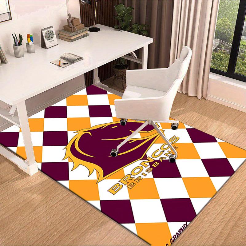 Brisbane Broncos Area Rug Office Rug, Chair Rug, Decor Carpet Livingroom Bedroom Mat, Large Size Fan Gifts Christmas Gifts