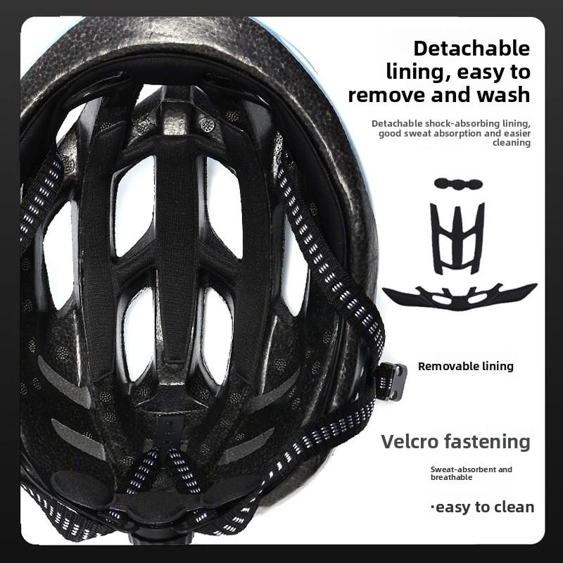 Bicycle Helmet Unisex Summer Mountain Bike Road Bike Balance Bike Breathable Shock-Absorbing Safety Sport USB Light