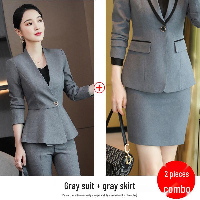 Elegant Goddess Style Professional Suit for Receptionists and Hotel Managers
