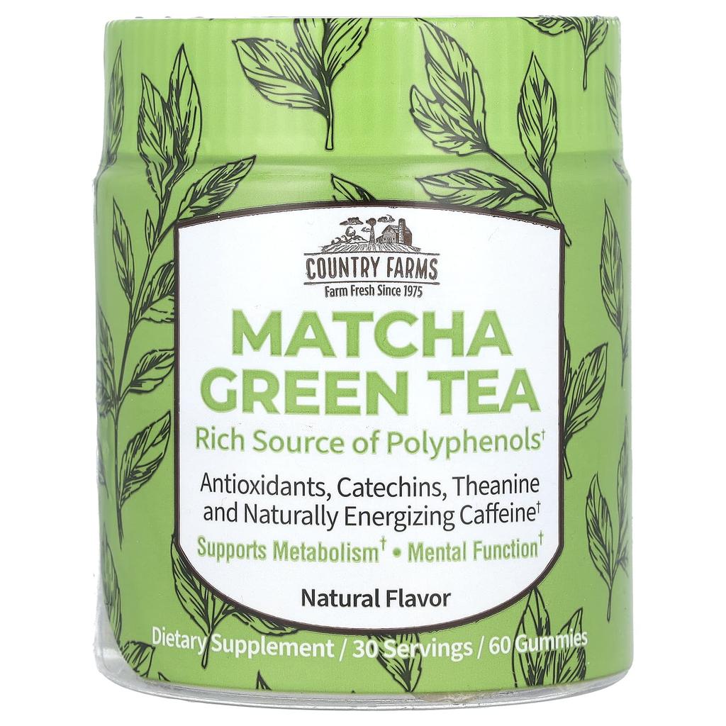 Matcha Green Tea, Natural, 60 Gummies (12.5Mg Per Gummie)
