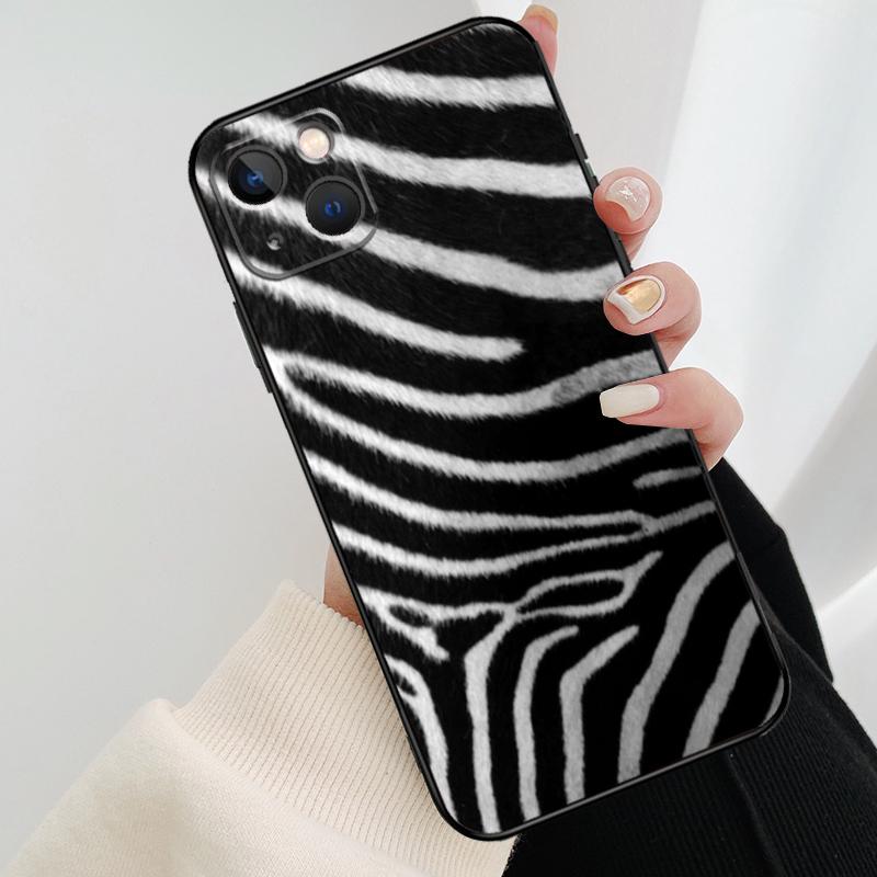 

Zebra Skin Print Phone Case For iPhone 17 Pro Max 15 14 13 11 12 16 Pro Max mini 15 16 Plus 16e 17 Air Cover iPhone 12 Pro