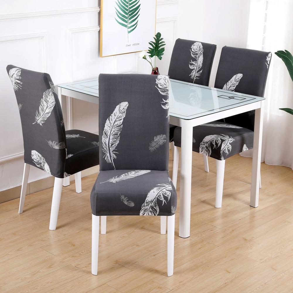 1/2/4/6 Pieces Printed Chair Cover Washable Big Elastic Kitchen Chair Covers Stretch Seat Slipcovers For Dining Room Wedding