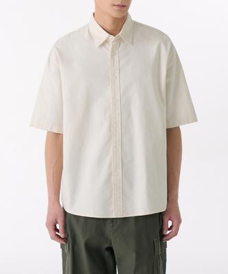 Oversized Oxford Short Sleeve Shirt [Cream]