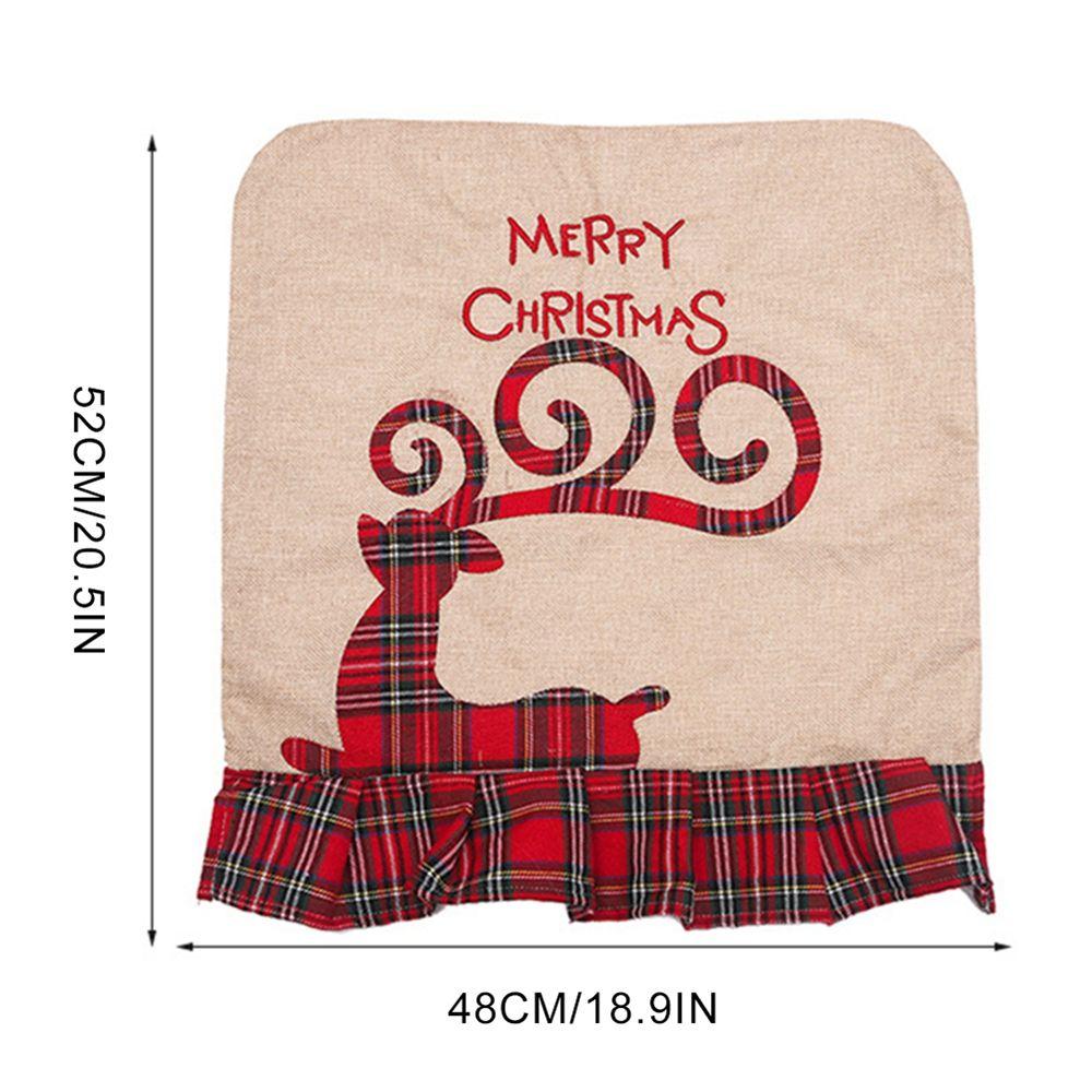 Decor Santa Claus New Year Kitchen Supplies Christmas  Decorations Chair Covers Chair Seat Cover