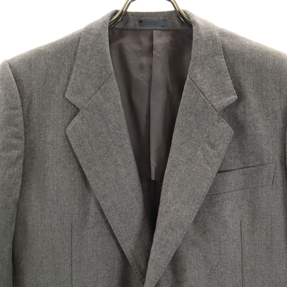LANVIN 80s 90s Wool Blend Old tailored jacket 7 gray blazer Men's Used