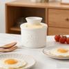 Ceramic butter tank, fresh-keeping butter storage box with lid, kitchen household butter fresh-keeping container