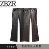Za Export New Arrival Women's Clothing ZR Fashion Wind Micro-Pull Slim Fit Sexy Silm Casual Leather Pants 17045975