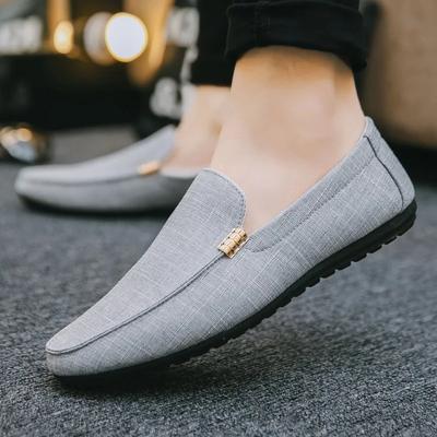Fashion Men Shoes Casual Sneakers Luxury Formal Canvas Men Loafers Breathable Shoes Men Slip On Male Boat Shoe Plus Size Tenis Masculino