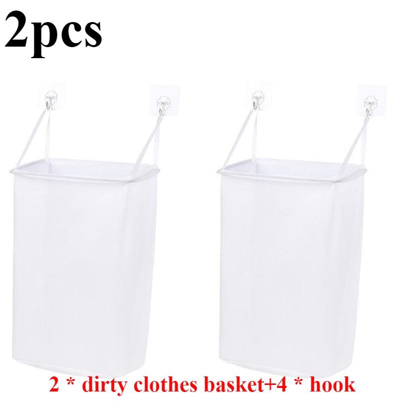 Wall-mounted Dirty Clothes Basket Home Laundry Baskets Bath Storage Bag Bathroom Placement Mesh Organizer