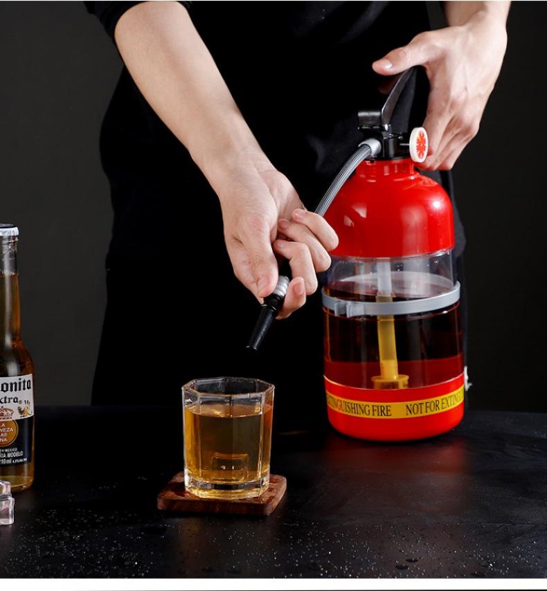 Influencer Drinkware: Manual Fire Extinguisher Alcohol Cannon & Beer Dispenser