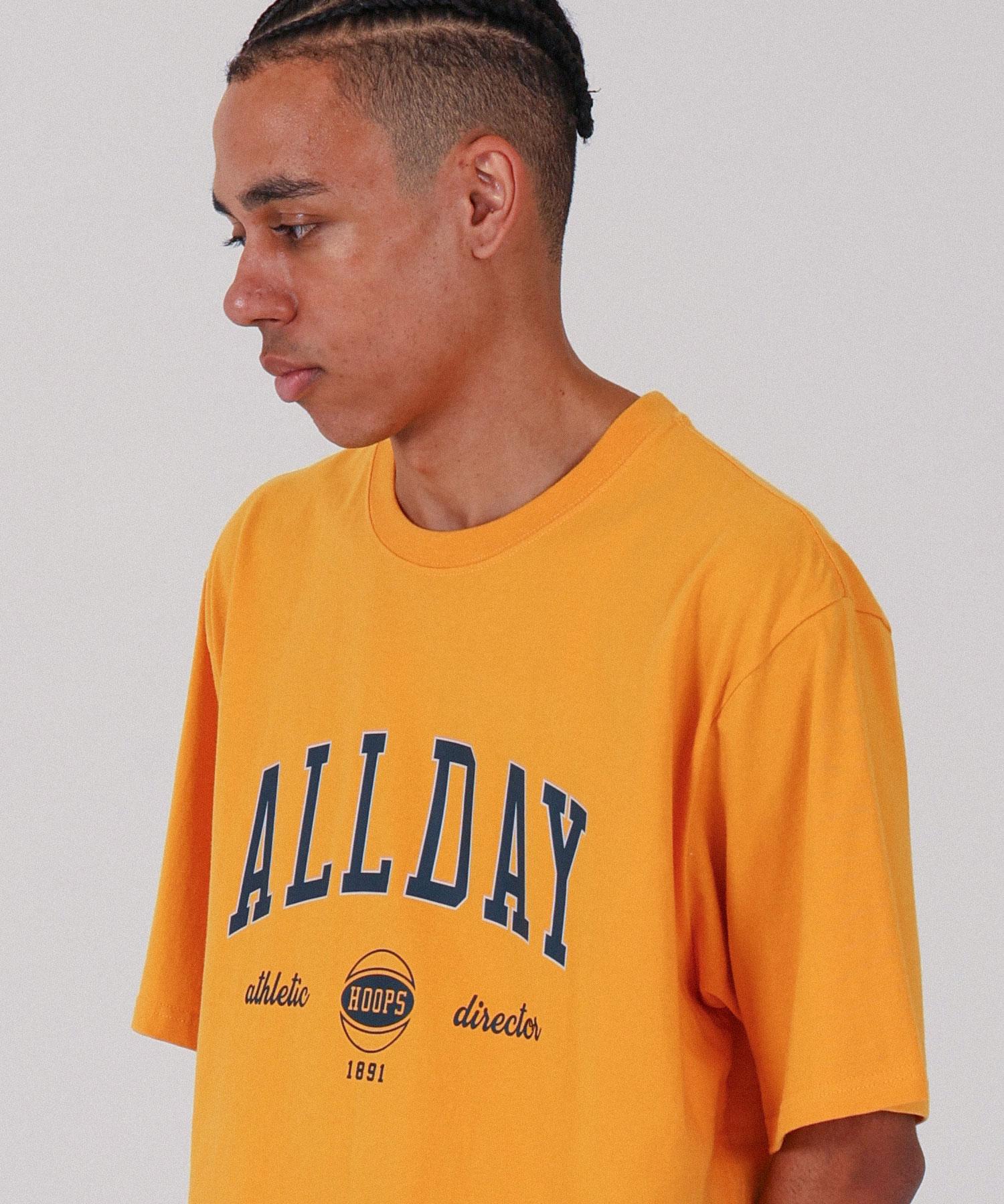 All Day Hux All Day Arch Logo Short Sleeve T-Shirt Mustard 0